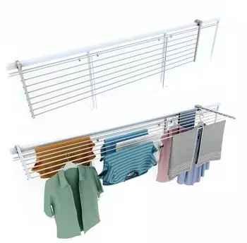 Foxydry Duo Klappbarer Wäscheständer Außen, Edelstahl & Aluminium, 202cm, Weiß (Foxydry Duo)