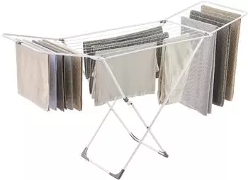 Songmics Fl&uuml;gelw&auml;schest&auml;nder klappbar, freistehend, Innen/Au&szlig;en, wei&szlig; (LLR540W01)