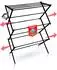 BigDean Wäscheständer klappbar, ausziehbar, schwarz, 5-10m (1000409)