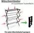 BigDean Wäscheständer klappbar, ausziehbar, schwarz, 5-10m (1000409)