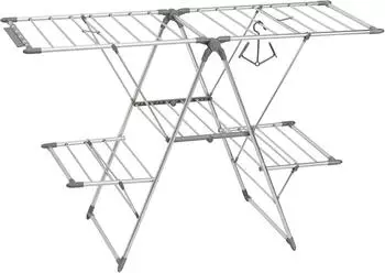 mDesign Standtrockner ausklappbar, Aluminium, grau (5202MDLEU)