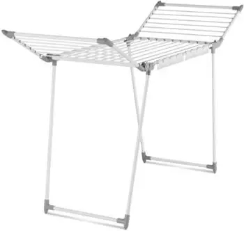 TecTake Wäscheständer Life klappbar, 18m Trockenlänge, weiß