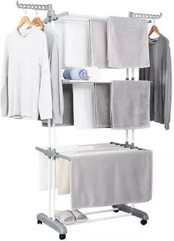 Herzberg Multifunktions-W&auml;schest&auml;nder 20m grau (HG8034-GRY)