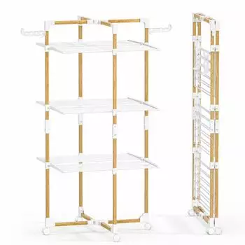 Vounot Wäscheständer 3-stöckig, klappbar, 25m, 99x69x135,5cm, weiß (16059806613853)