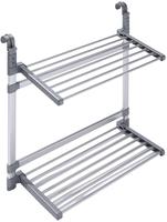 Ruco Balkonw&auml;schetrockner Aluminium/Kunststoff, 2 klappbare B&ouml;den