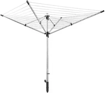 Leifheit LinoLift 600 QuickStart mit Schutzhülle + Bodenhülse (85282) – Höhenverstellbar und zusammenklappbar – Flexibilität für jeden Bedarf