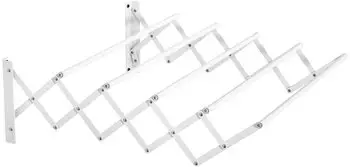 HomCom Wandtrockner ausziehbar Standtrockner Metall Weiß 63,5 x 60 x 20 cm