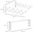HomCom Wandtrockner ausziehbar Standtrockner Metall Weiß 63,5 x 60 x 20 cm