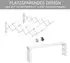 HomCom Wandtrockner ausziehbar Standtrockner Metall Weiß 63,5 x 60 x 20 cm