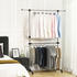 Songmics Rollgarderobe Doppelstange aus Edelstahl (101-163) x 49 x (113-198) cm verstellbare Kleiderstange Kleiderständer Blau LLR41L