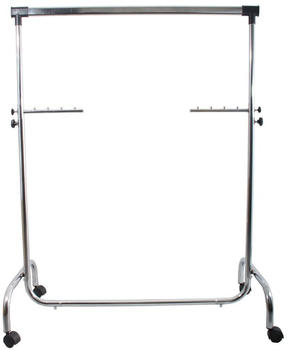 Gerso Kleiderständer 100 cm breit mit Auszügen, höhenverstellbar, auf Rollen