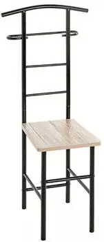 HAKU M&ouml;bel Herrendiener, eiche San Remo, schwarz - Ma&szlig;e: B 46 cm x H 109 cm x T 46 cm ; 81550