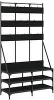 vidaXL Kleiderst&auml;nder mit Schuhablage Schwarz 100x40x184 cm