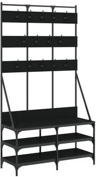 vidaXL Kleiderst&auml;nder mit Schuhablage Schwarz 100x40x184 cm
