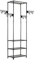 vidaXL Kleiderst&auml;nder Stahl und Vliesstoff 55x28,5x175 cm Schwarz