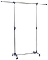 vidaXL Verstellbarer Kleiderst&auml;nder Edelstahl 165x44x150 cm Silber