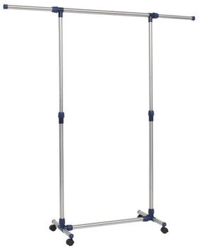 vidaXL Kleiderst&auml;nder Verstellbarer Edelstahl 165x44x150 cm Silber