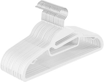Songmics Kleiderbügel CRP041W02, aus Kunststoff, weiß, 41,5cm, platzsparend, rutschfest, 20 Stück
