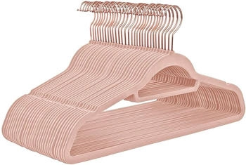 Songmics Kleiderbügel CRF21PK30, aus Kunststoff, rosa, 44cm, platzsparend, rutschfest, 30 Stück