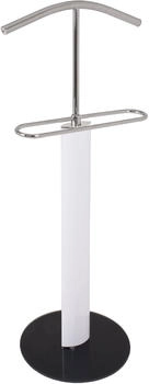 HAKU Herrendiener Maike, wei&szlig; / silber, 48 x 116 x 37cm, Metall / Glas