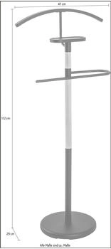 HAKU Herrendiener Josef, buche / schwarz, 47 x 112 x 29cm, Massivholz / Metall