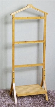 HAKU Herrendiener Janine, 24188, natur, 45 x 115 x 28cm, Bambus – Natürliche Schönheit trifft auf durchdachte Funktionalität