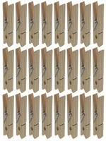 24 Holzkleiderstangen - 70 mm
