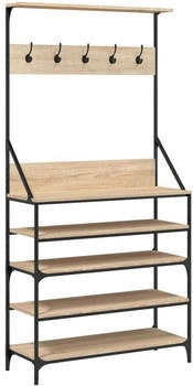 vidaXL Kleiderständer mit Schuhablage Sonoma-Eiche 90x34x184 cm