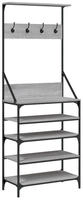 Vidaxl - Kleiderst&auml;nder Mit Schuhablage Grau Sonoma 70x34x184 Cm