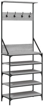 vidaXL Kleiderst&auml;nder mit Schuhablage Grau Sonoma 70x34x184 cm