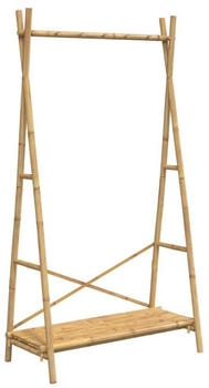 vidaXL Kleiderständer mit Ablage 102x50x190 cm Bambus