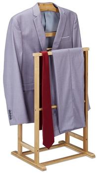 Relaxdays Natur Herrendiener, Bambus HBT: 98,5 x 47 x 36 cm, 98.5 x 47 x 36 cm