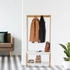 Relaxdays Garderobenständer Garderobe mit Schuhregal Flurgarderobe natur 4 Haken 7 kg