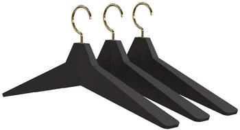 Frost Unu Kleiderbügel 3er Set schwarz-gold/BxHxT 46x19,7x4cm schwarz-gold BxHxT 46x19,7x4cm