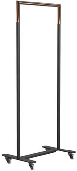 Frost Bukto Kleiderständer mit Rollen schwarz matt / kupfer poliert 63,8cm