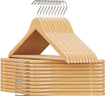 Songmics Kleiderbügel aus Holz, für Anzüge, 20er Set,