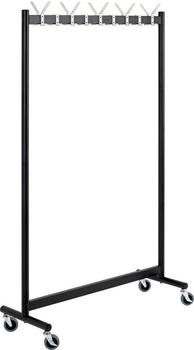 HAKU Möbel Rollgarderobe schwarz-alu - B 103 cm x H 174 cm x T 39 cm; 20593