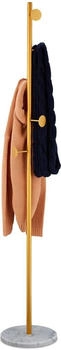 Relaxdays Kleiderst&auml;nder gold Metall 5 Haken 29,0 x 172,0 cm St.