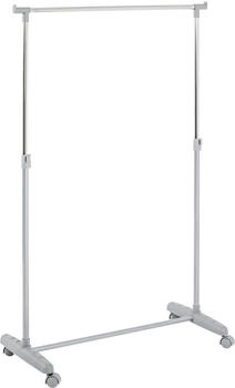 HAKU M&ouml;bel Rollgarderobe Chrom, grau, Kunststoff, Metall &ndash; 81 x 96-160 x 39 cm, Style: Modern