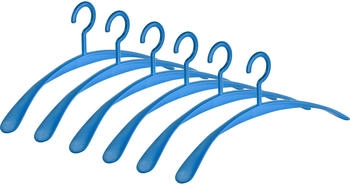 Kleiderbügelprofi Kleiderbügel WING blau 6er Set