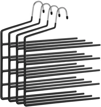 Songmics HosenbÜgel platzsparend, 4er Set, schwarz CRI034B02