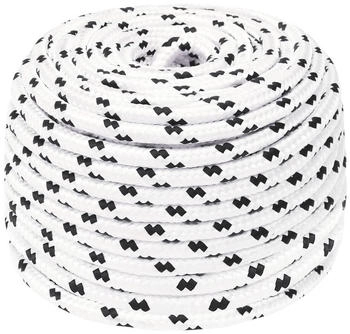 vidaXL (6 mm/ 100 m) Braided Boat Rope Polyester Sturdy Yacht Cable Black/White Multi Sizes vidaXL (6 mm/ 100 m) Braided Boat Rope Polyester Sturdy Yacht Cable Black/White Multi Sizes