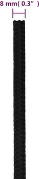 vidaXL ' Polyester Work Rope - Black Durable & Versatile for Home Garden Workshop Use - Braided Cord 8 mm Diameter 250 m Length vidaXL ' Polyester Work Rope - Black Durable & Versatile for Home Garden Workshop Use - Braided Cord 8 mm Diameter 250 m Length