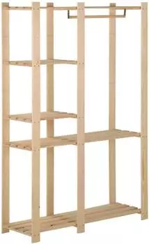 vidaXL Kleiderständer aus Massivholz Kiefer (327324)