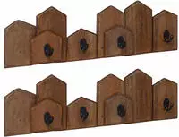 vidaXL Kleiderb&uuml;gel Braun 48 x 8 x 15 cm Massives Mahagoni Holz