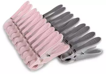 ProHome W&auml;scheklammern Anthrazit Rosa 100er Pack