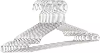 AmazonBasics Kleiderbügel aus Edelstahl 20er-Pack, Chrom (HPP1018)