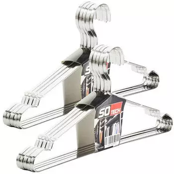 Sotech 10er Set Design Kleiderb&uuml;gel Edelstahl 450 x 193 mm mit Haken