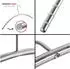 Sotech 10er Set Design Kleiderbügel mit Antirutsch Ringen Edelstahl Massiv Gebürstet Ø12 mm x 433 mm Rundrohr mit Haken