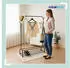 Relaxdays Kleiderständer 3-in-1 mit Kleiderstange, 2 Ablagen & 8 Haken, Metall, schwarz (10051374)
